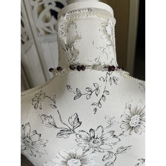 Handmade Blue Purple Beaded Necklace Fully Wire Wrapped Artisan - Picture 3 of 5